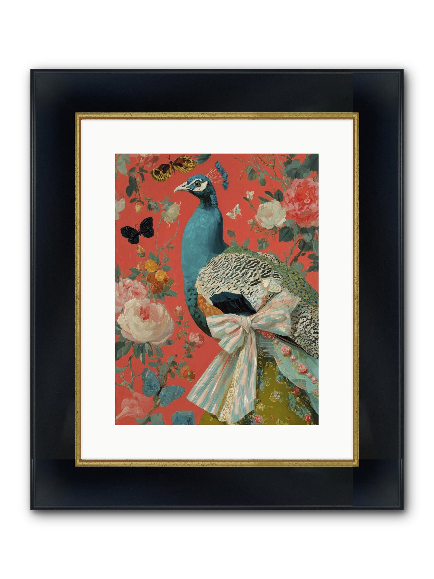 The Tender Hush Of Rain Framed Print - Wide Black w/Gold 12x16