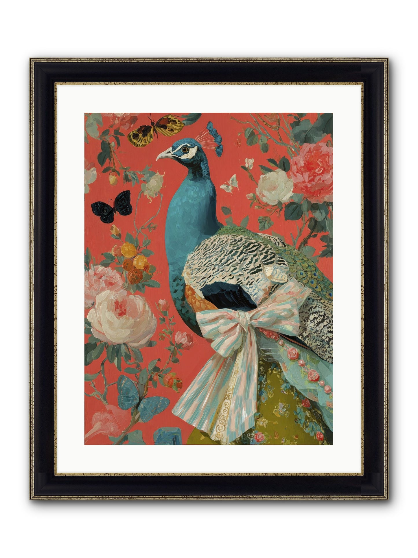 The Tender Hush Of Rain Framed Print - Black & Gold 18x24