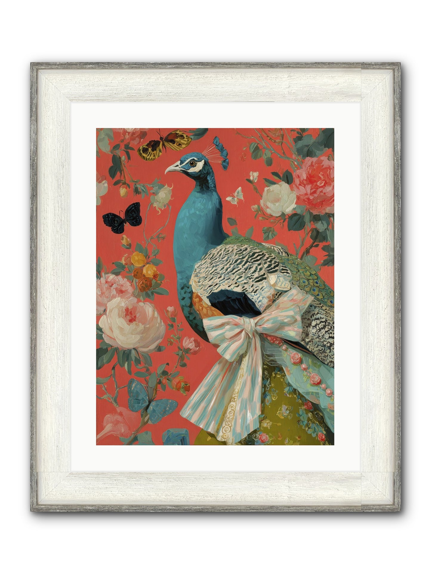 The Tender Hush Of Rain Framed Print - Driftwood White 18x24