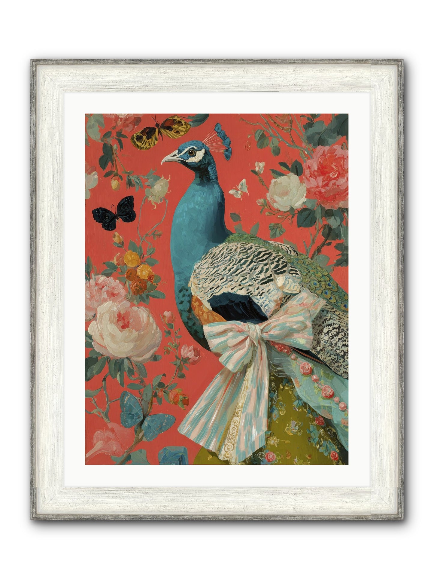 The Tender Hush Of Rain Framed Print - Driftwood White 24x32