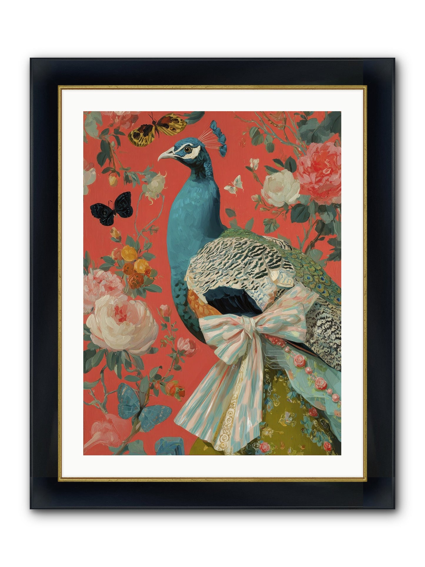 The Tender Hush Of Rain Framed Print - Wide Black w/Gold 24x32