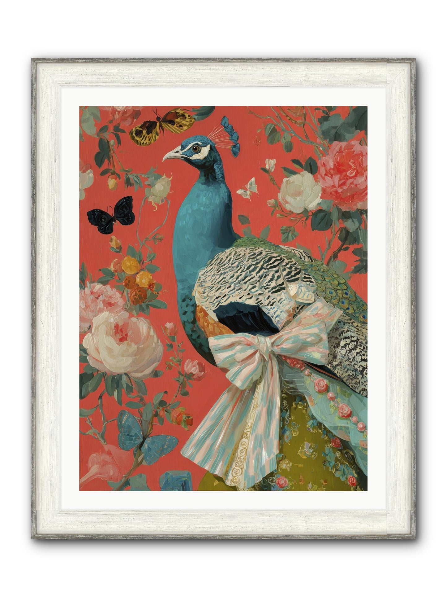 The Tender Hush Of Rain Framed Print - Driftwood White 30x40