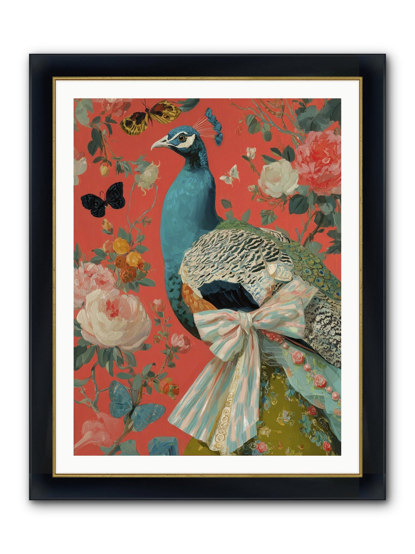 The Tender Hush Of Rain Framed Print - Wide Black w/Gold 30x40