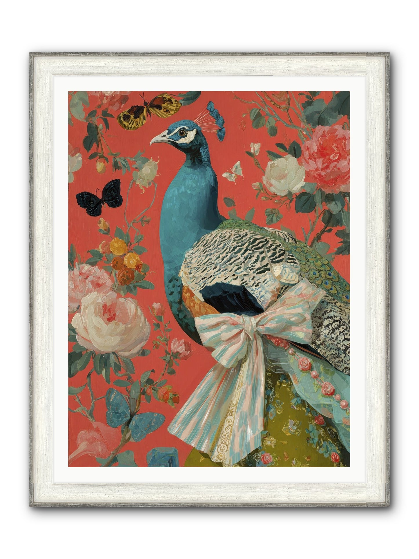 The Tender Hush Of Rain Framed Print - Driftwood White 36x48