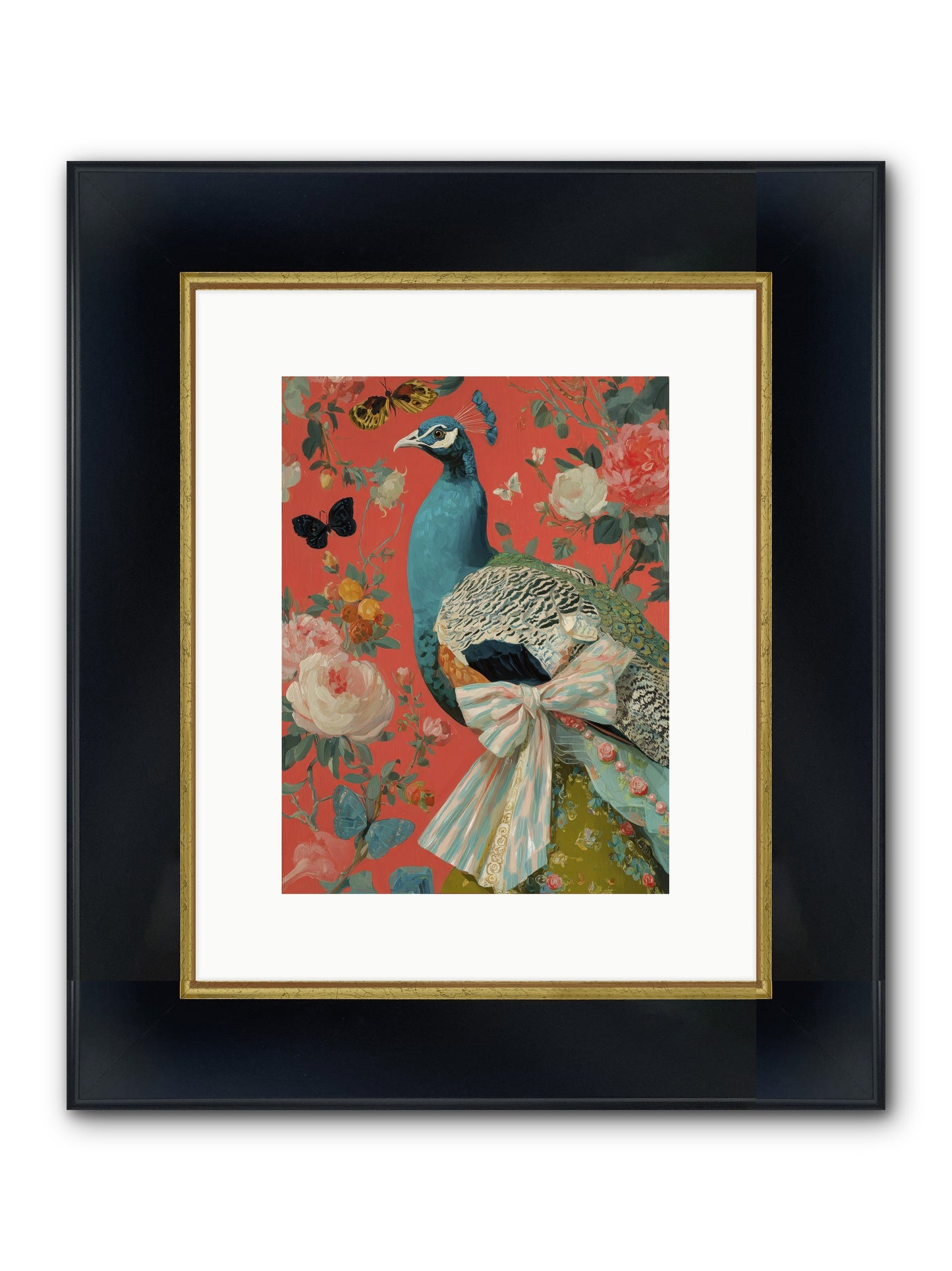 The Tender Hush Of Rain Framed Print - Wide Black w/Gold 9x12