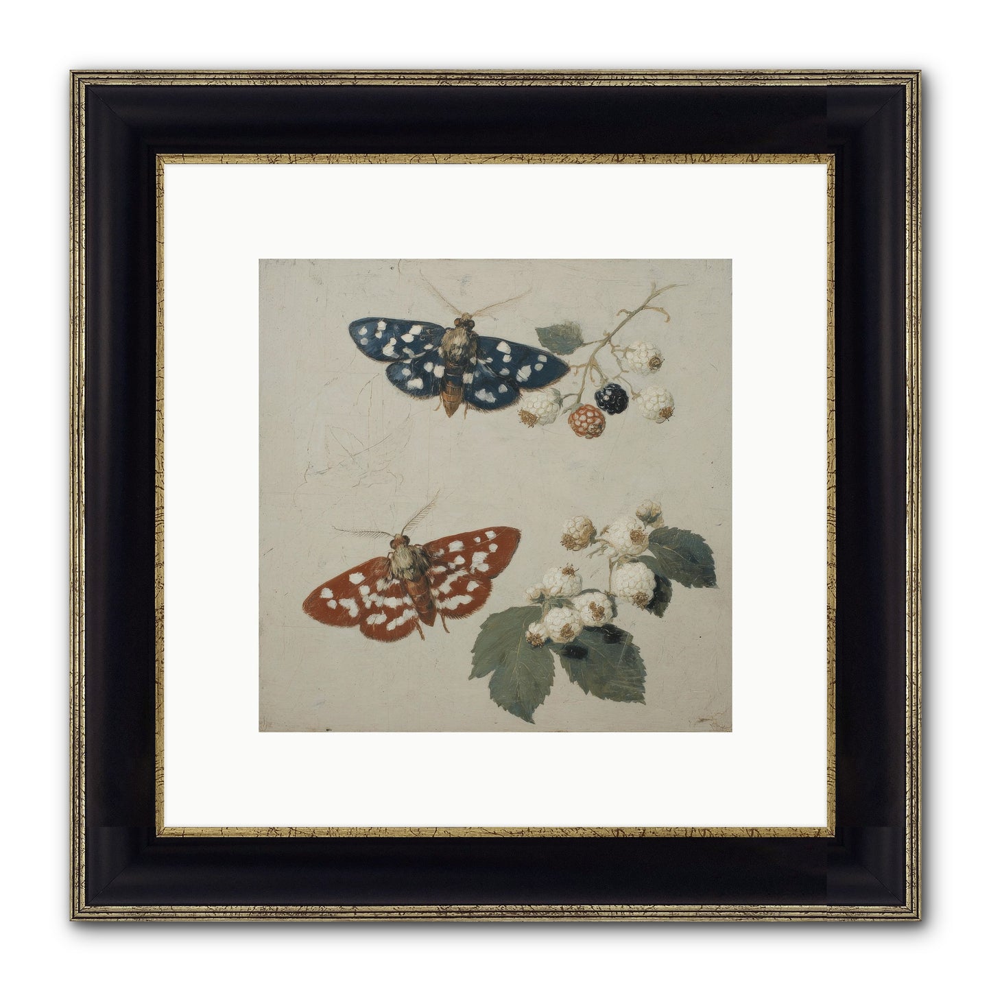 The Thickets Whispered Tales Framed Print - Black & Gold 10x10