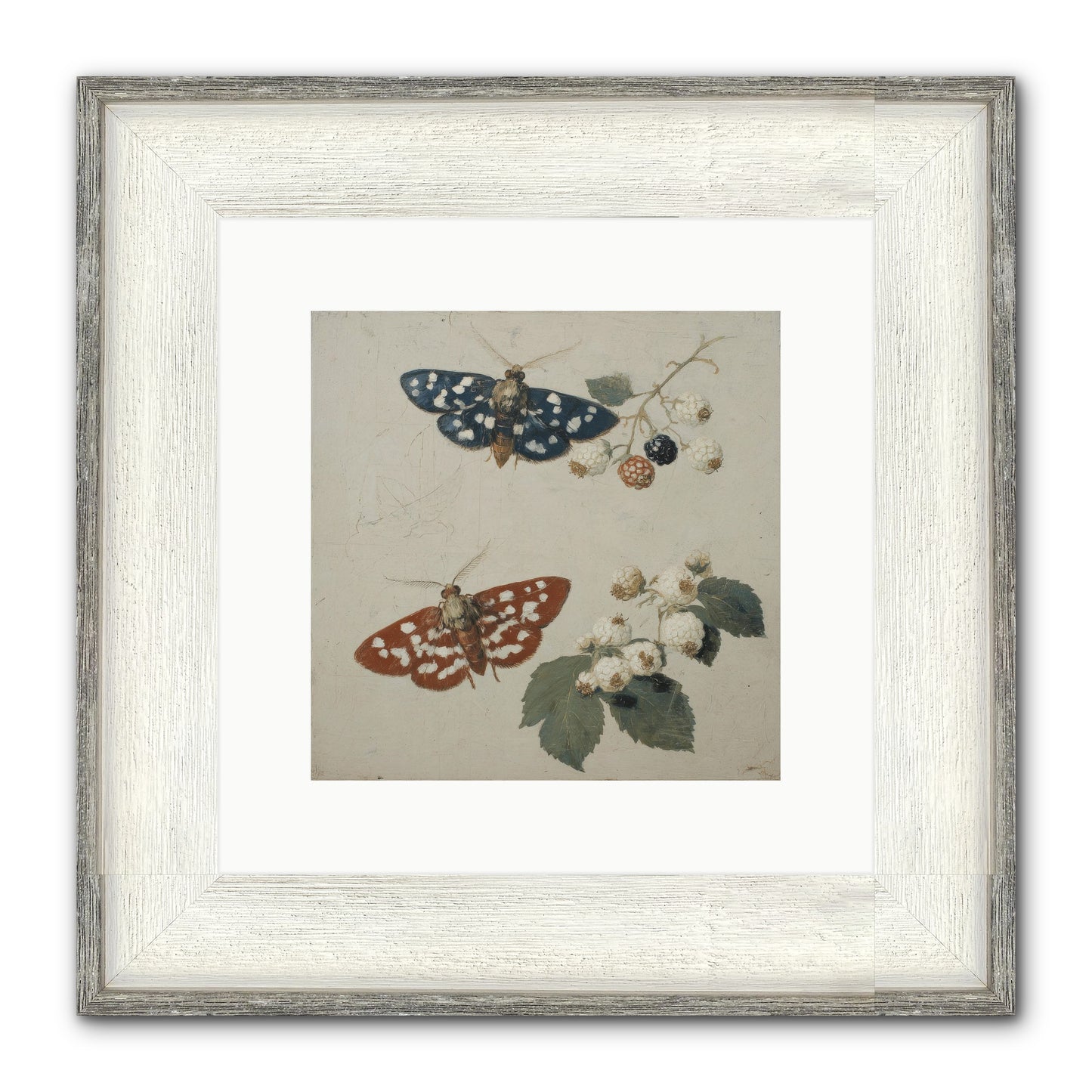 The Thickets Whispered Tales Framed Print - Driftwood White 10x10