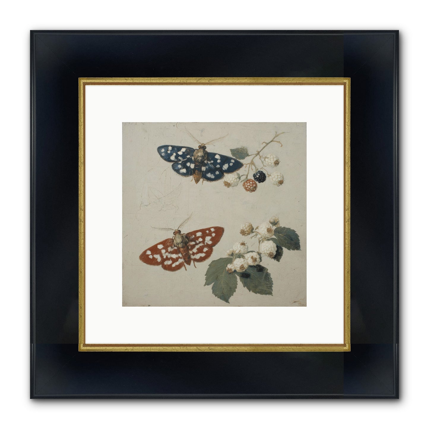 The Thickets Whispered Tales Framed Print - Wide Black w/Gold 10x10