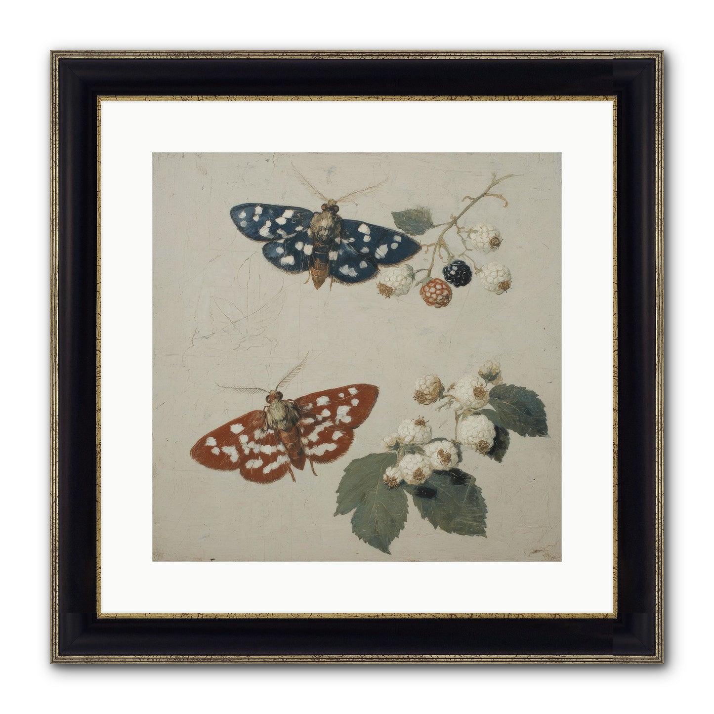 The Thickets Whispered Tales Framed Print - Black & Gold 16x16