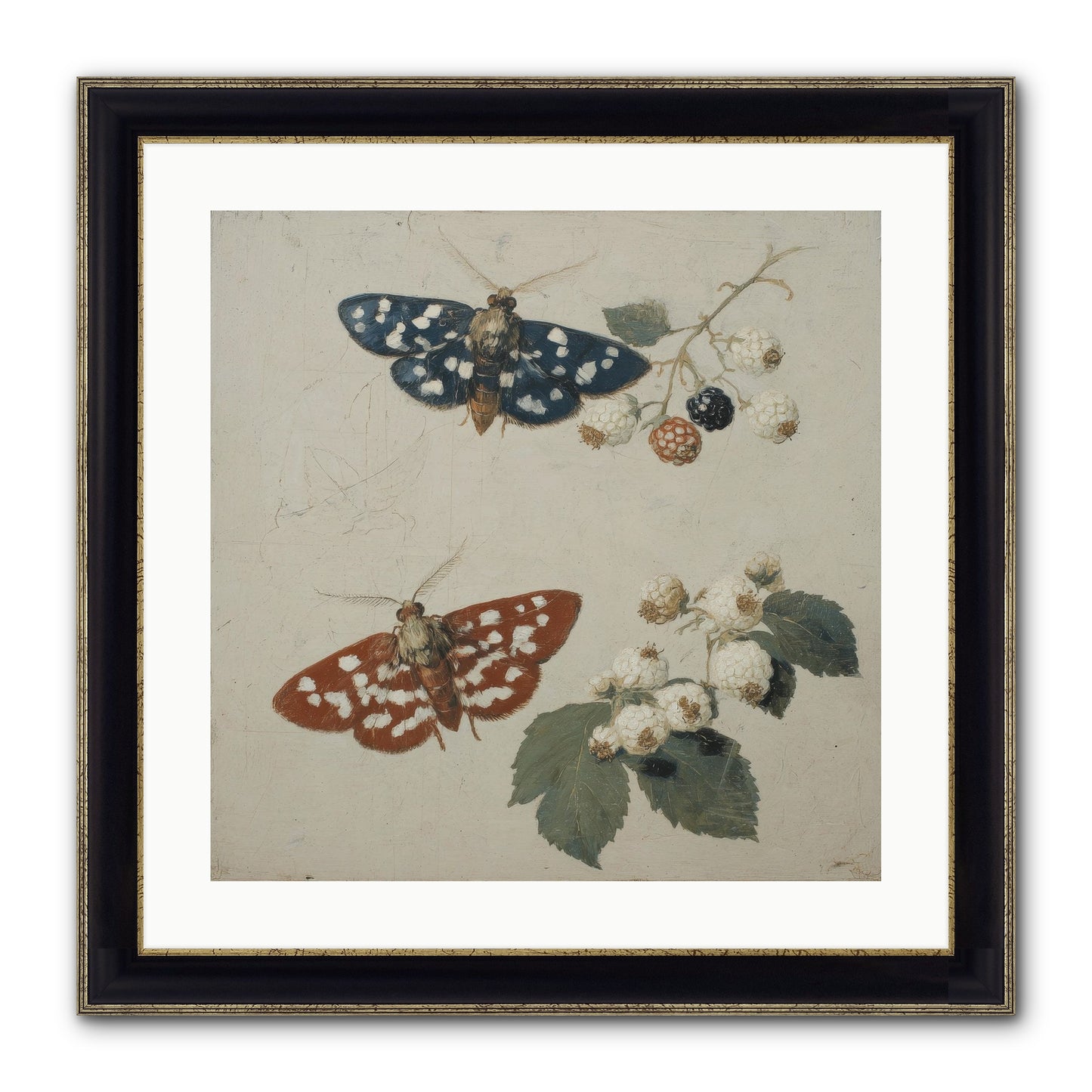 The Thickets Whispered Tales Framed Print - Black & Gold 20x20