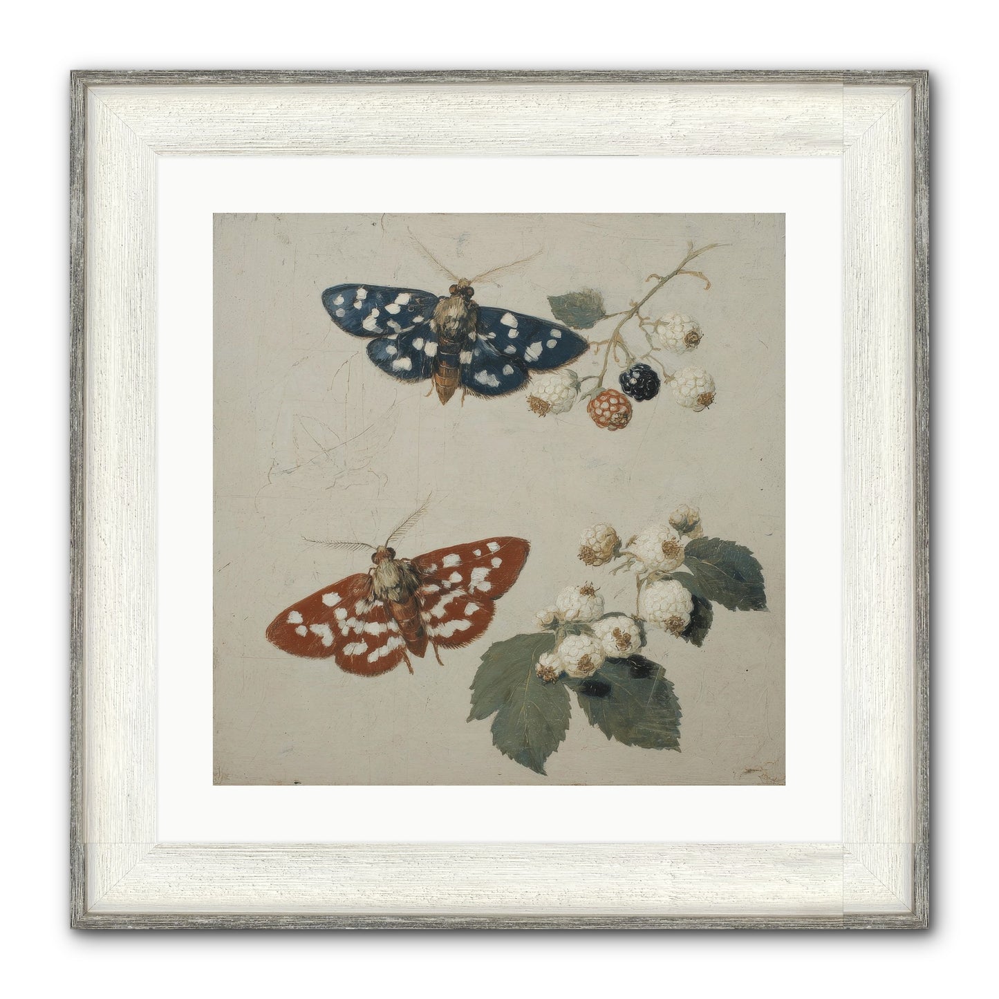 The Thickets Whispered Tales Framed Print - Driftwood White 20x20