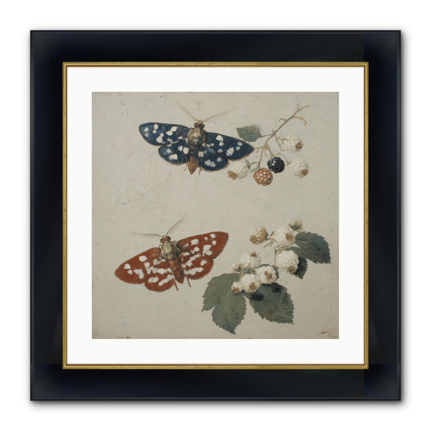 The Thickets Whispered Tales Framed Print - Wide Black w/Gold 20x20