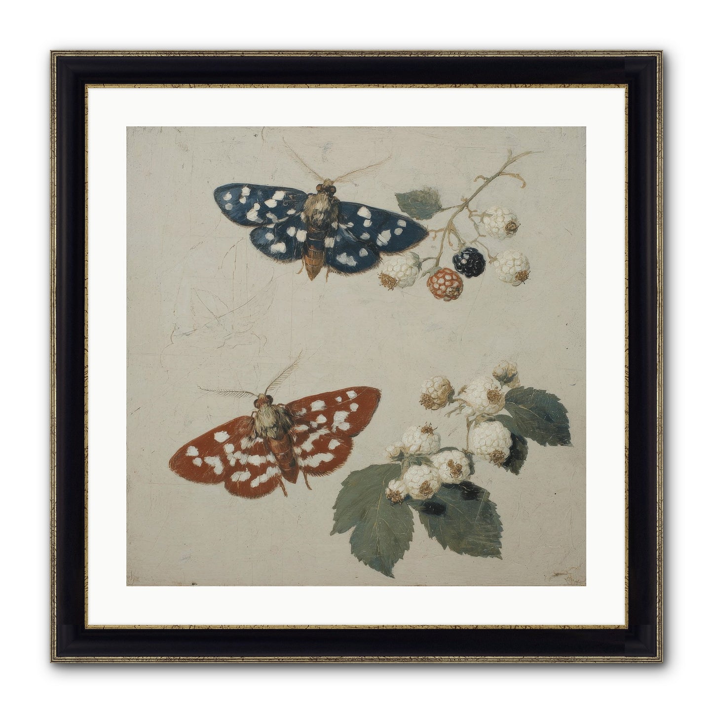 The Thickets Whispered Tales Framed Print - Black & Gold 24x24