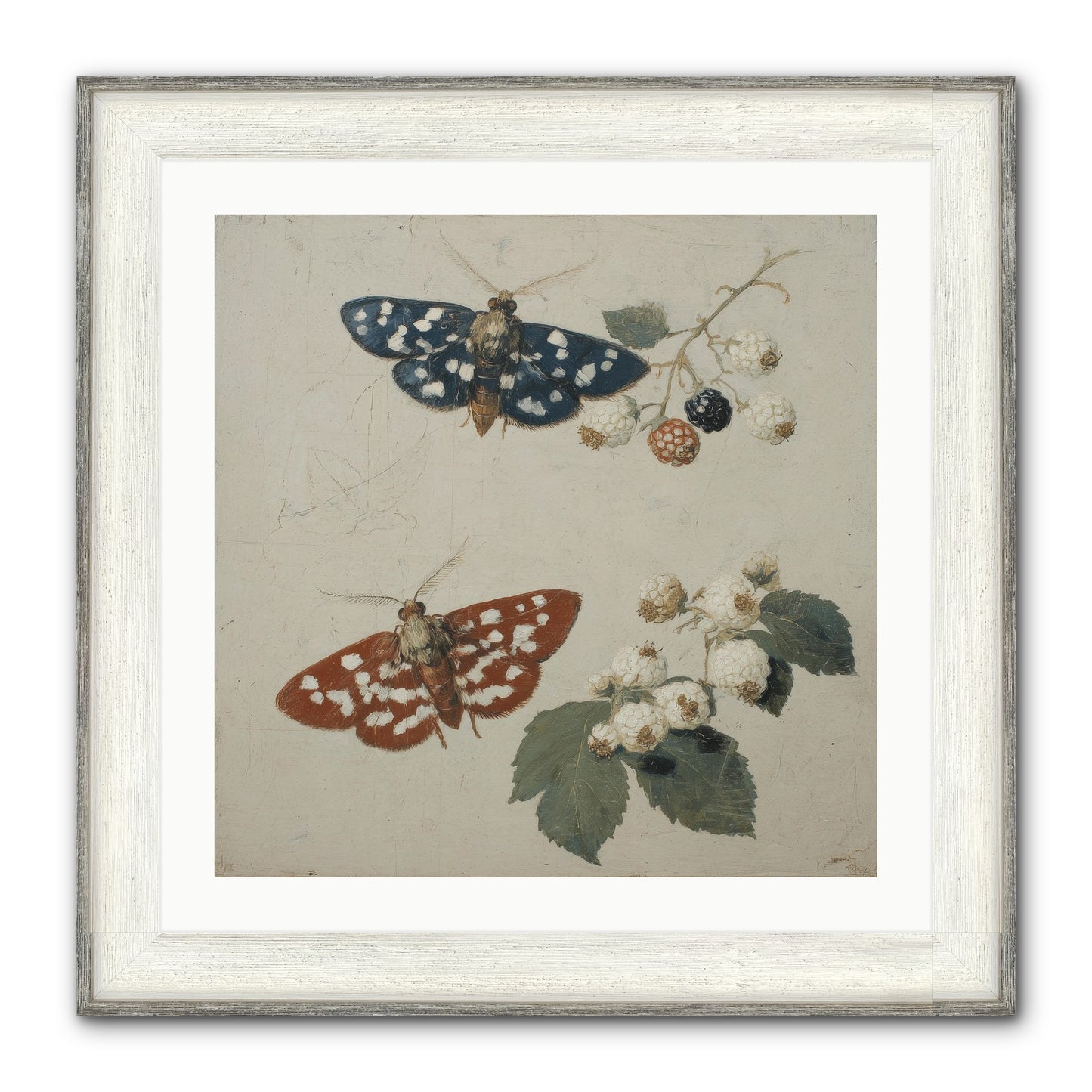 The Thickets Whispered Tales Framed Print - Driftwood White 24x24