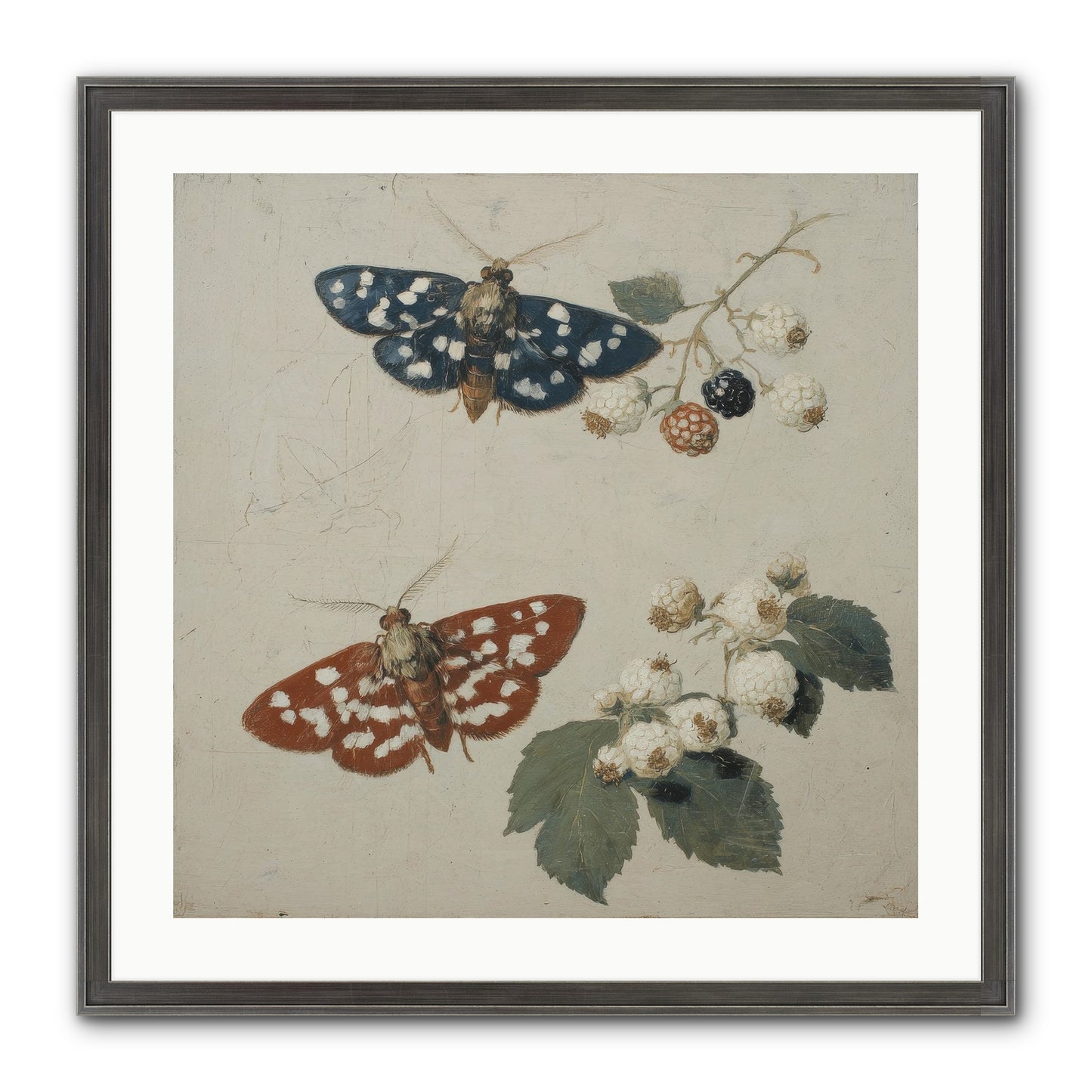 The Thickets Whispered Tales Framed Print - Slimwoods Black/Silver 24x24