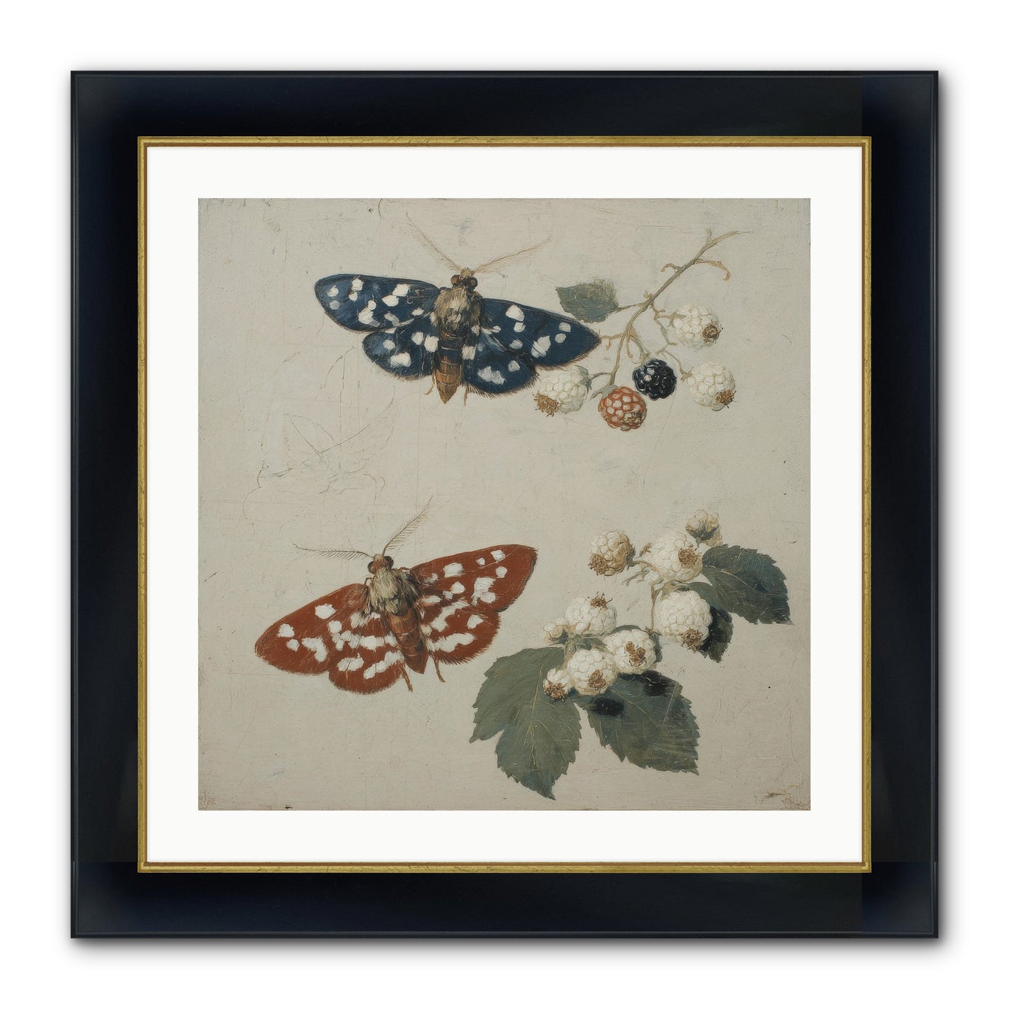 The Thickets Whispered Tales Framed Print - Wide Black w/Gold 24x24