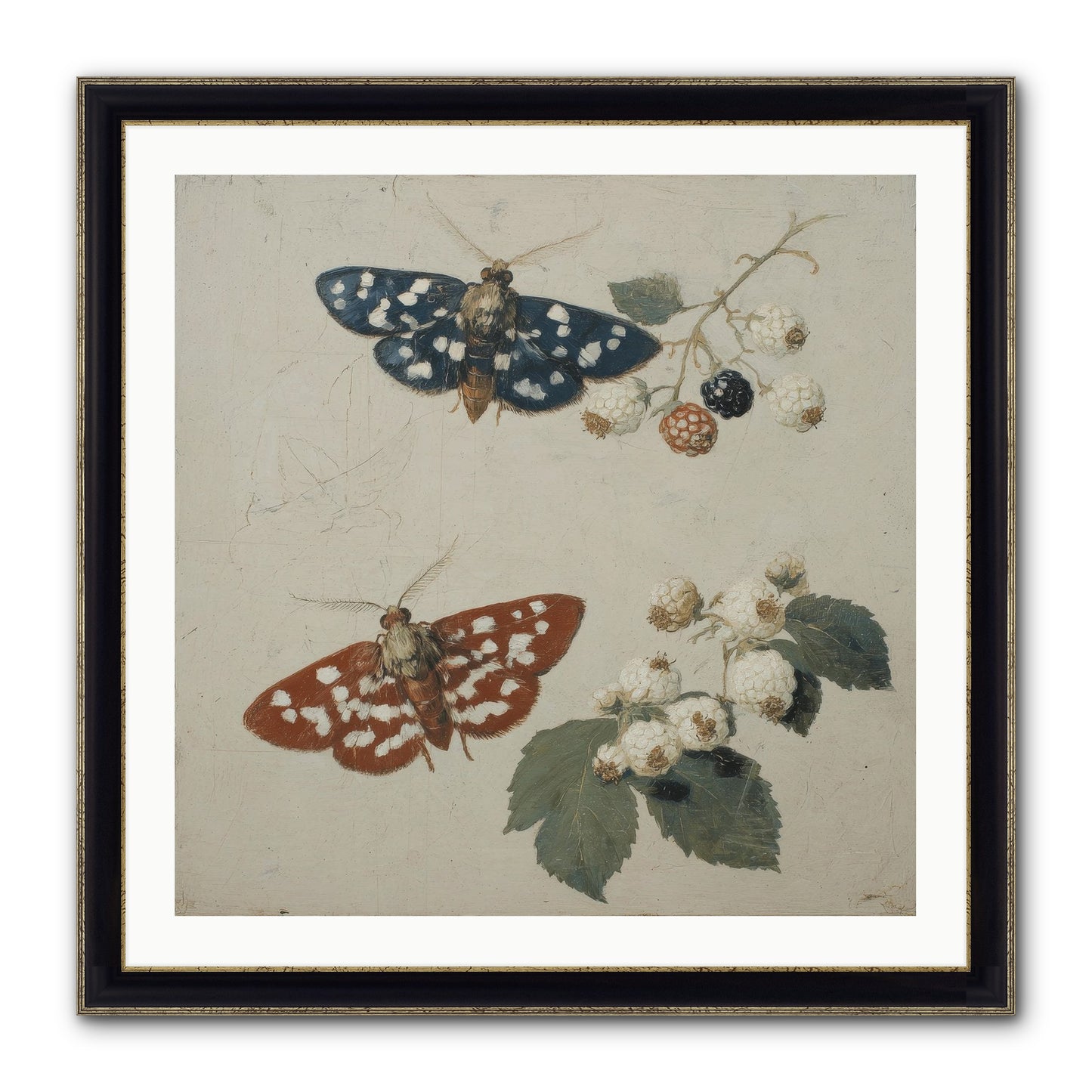 The Thickets Whispered Tales Framed Print - Black & Gold 30x30
