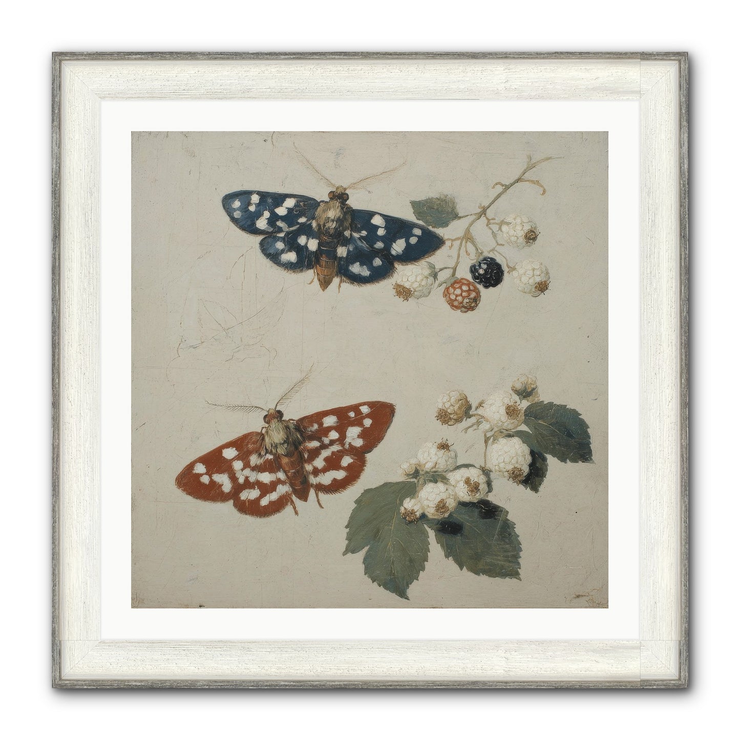 The Thickets Whispered Tales Framed Print - Driftwood White 30x30