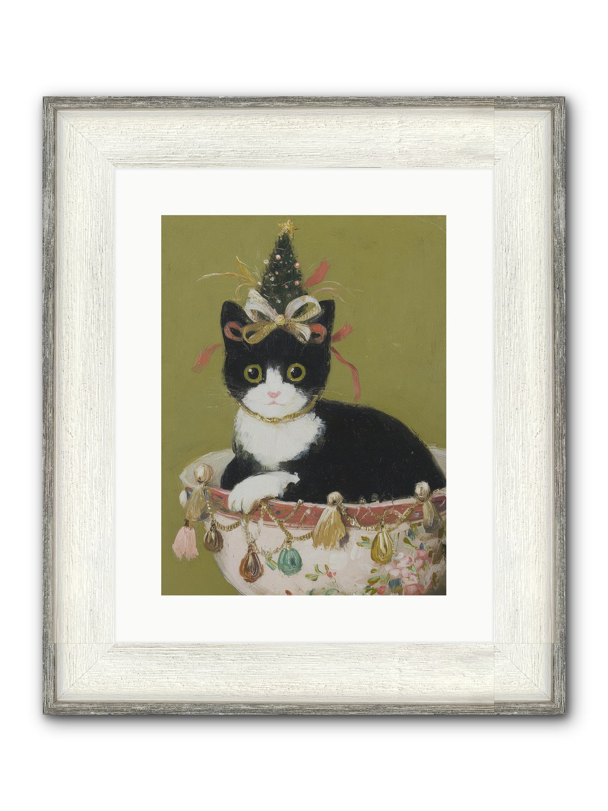 The Tinsel Bandit Framed Print - Driftwood White 12x16