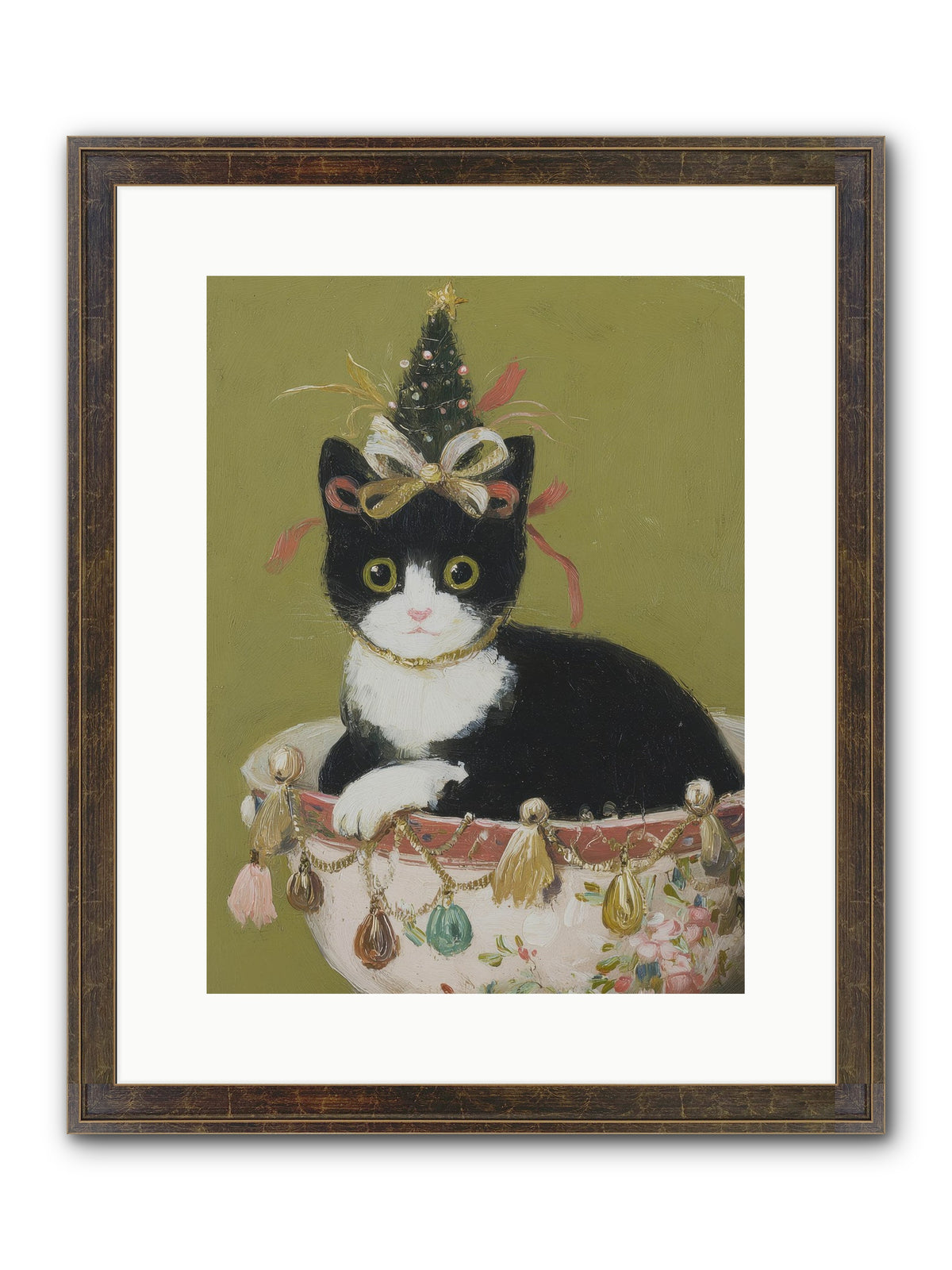 The Tinsel Bandit Framed Print - Slimwoods Black/Gold 12x16