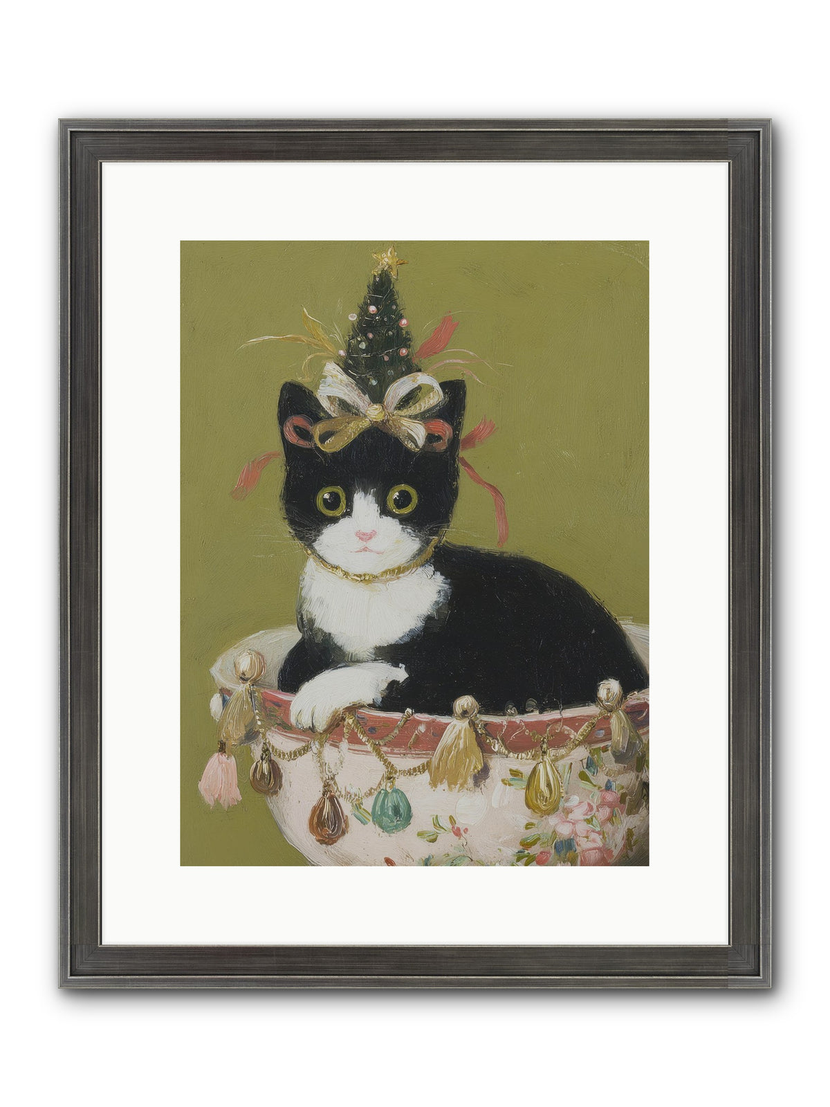 The Tinsel Bandit Framed Print - Slimwoods Black/Silver 12x16