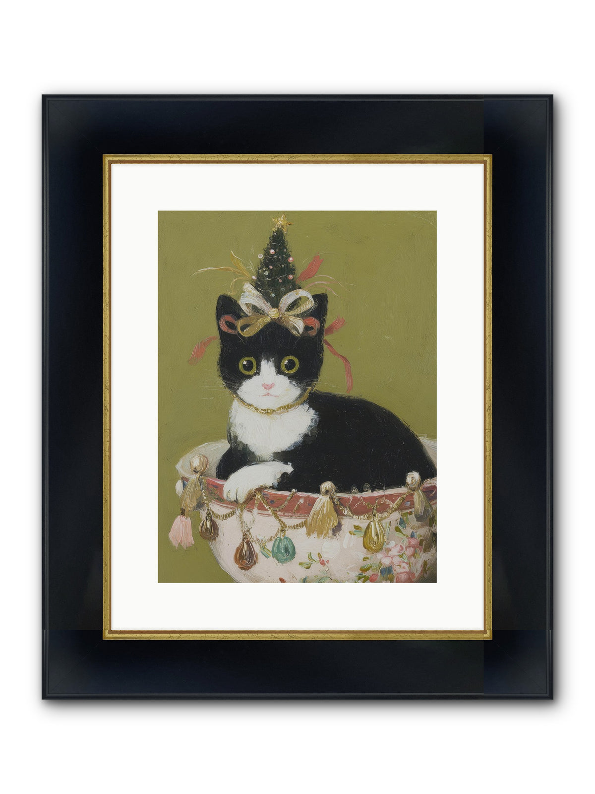 The Tinsel Bandit Framed Print - Wide Black w/Gold 12x16