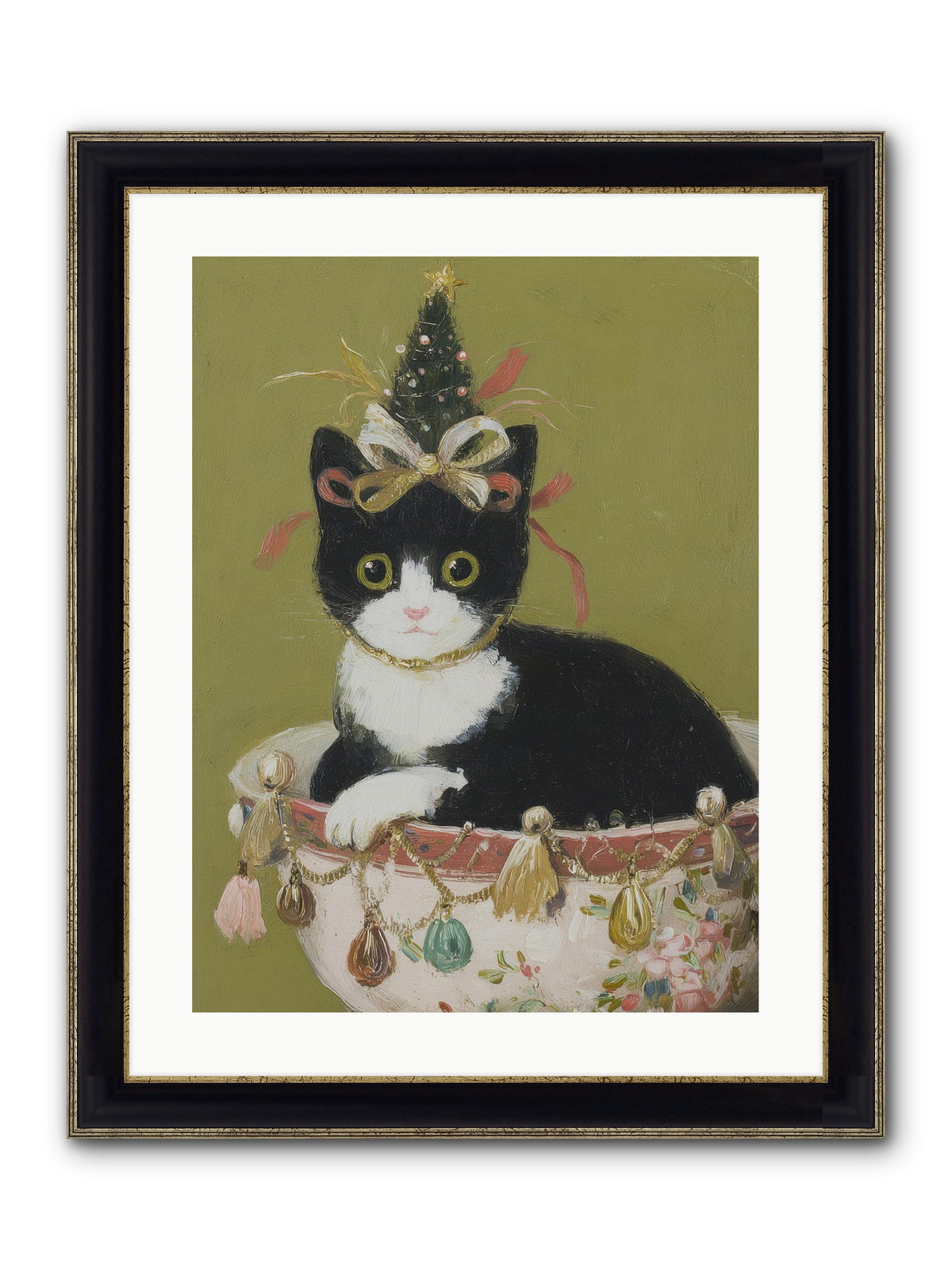 The Tinsel Bandit Framed Print - Black & Gold 18x24