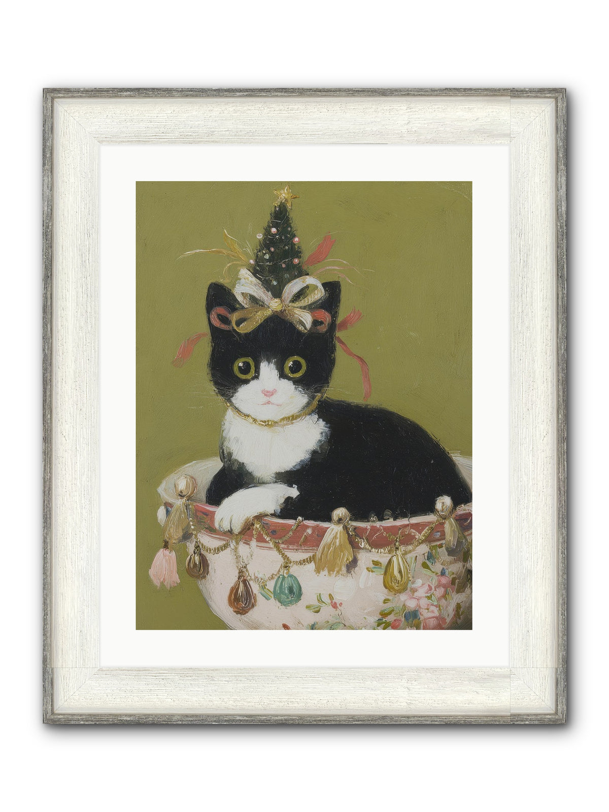 The Tinsel Bandit Framed Print - Driftwood White 18x24