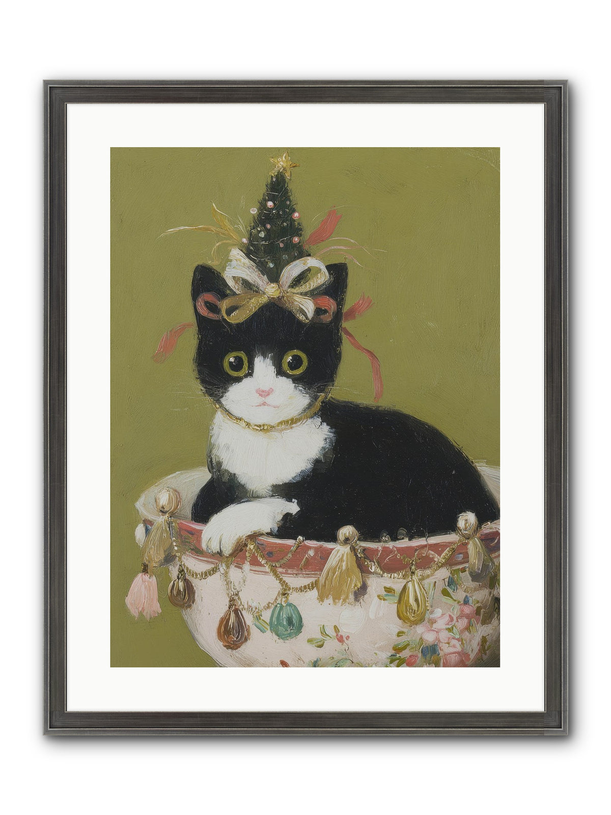 The Tinsel Bandit Framed Print - Slimwoods Black/Silver 18x24