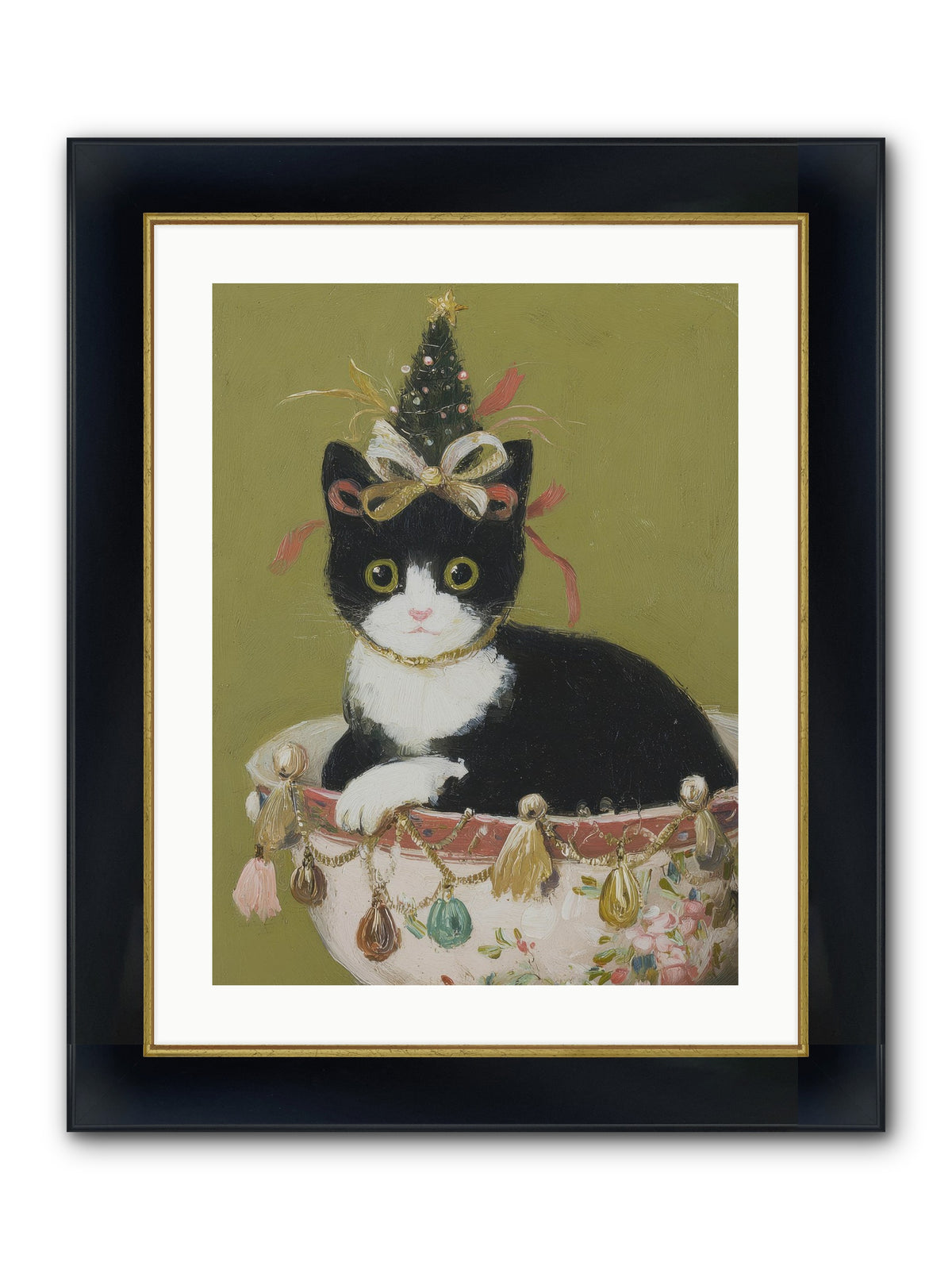 The Tinsel Bandit Framed Print - Wide Black w/Gold 18x24