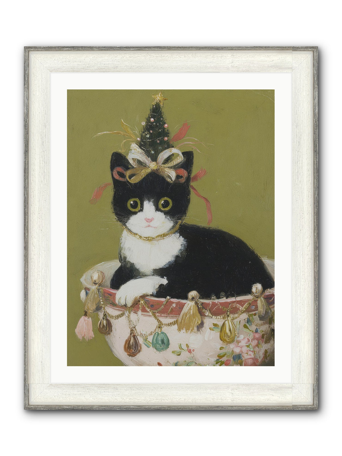 The Tinsel Bandit Framed Print - Driftwood White 24x32