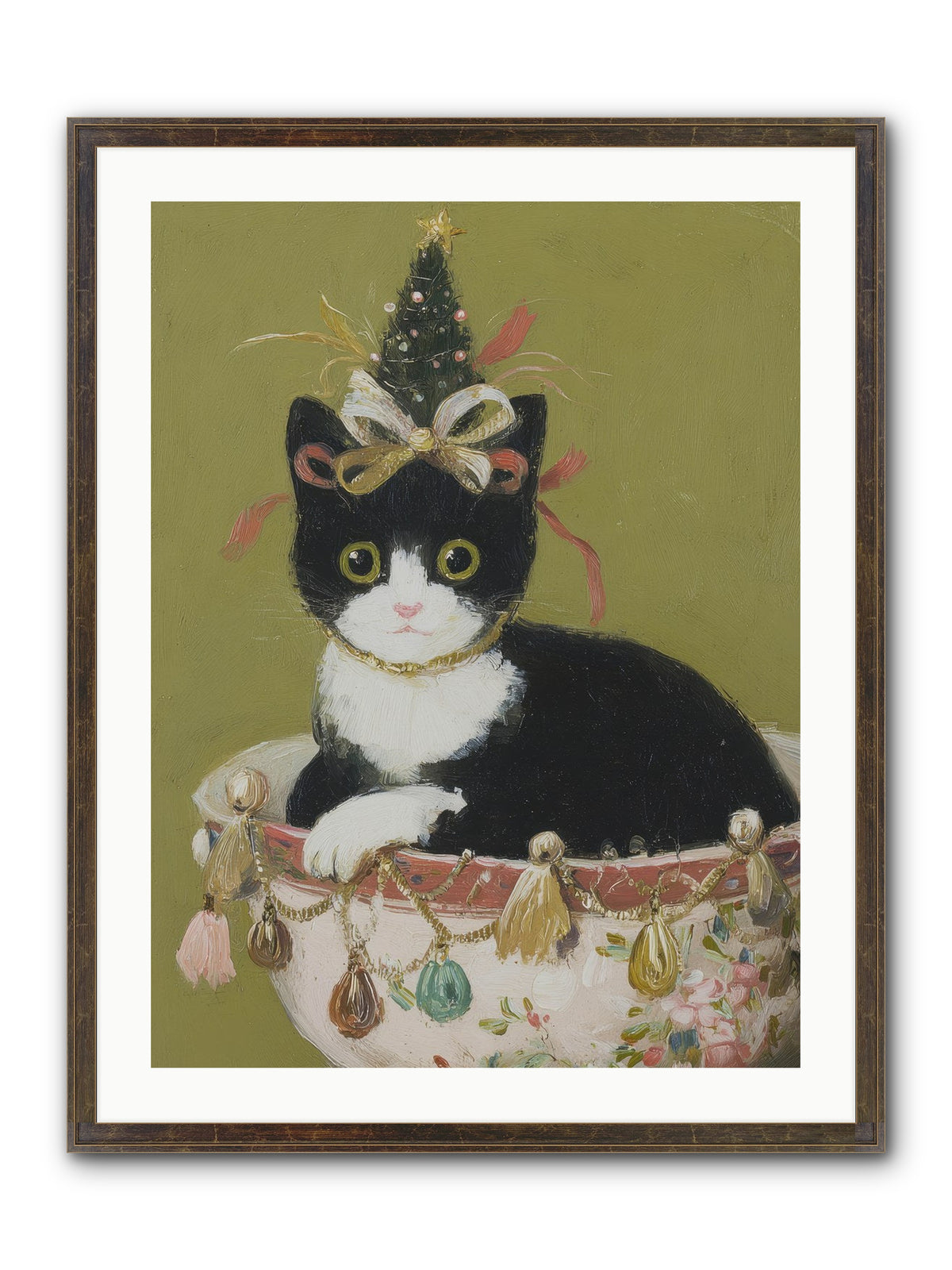 The Tinsel Bandit Framed Print - Slimwoods Black/Gold 24x32