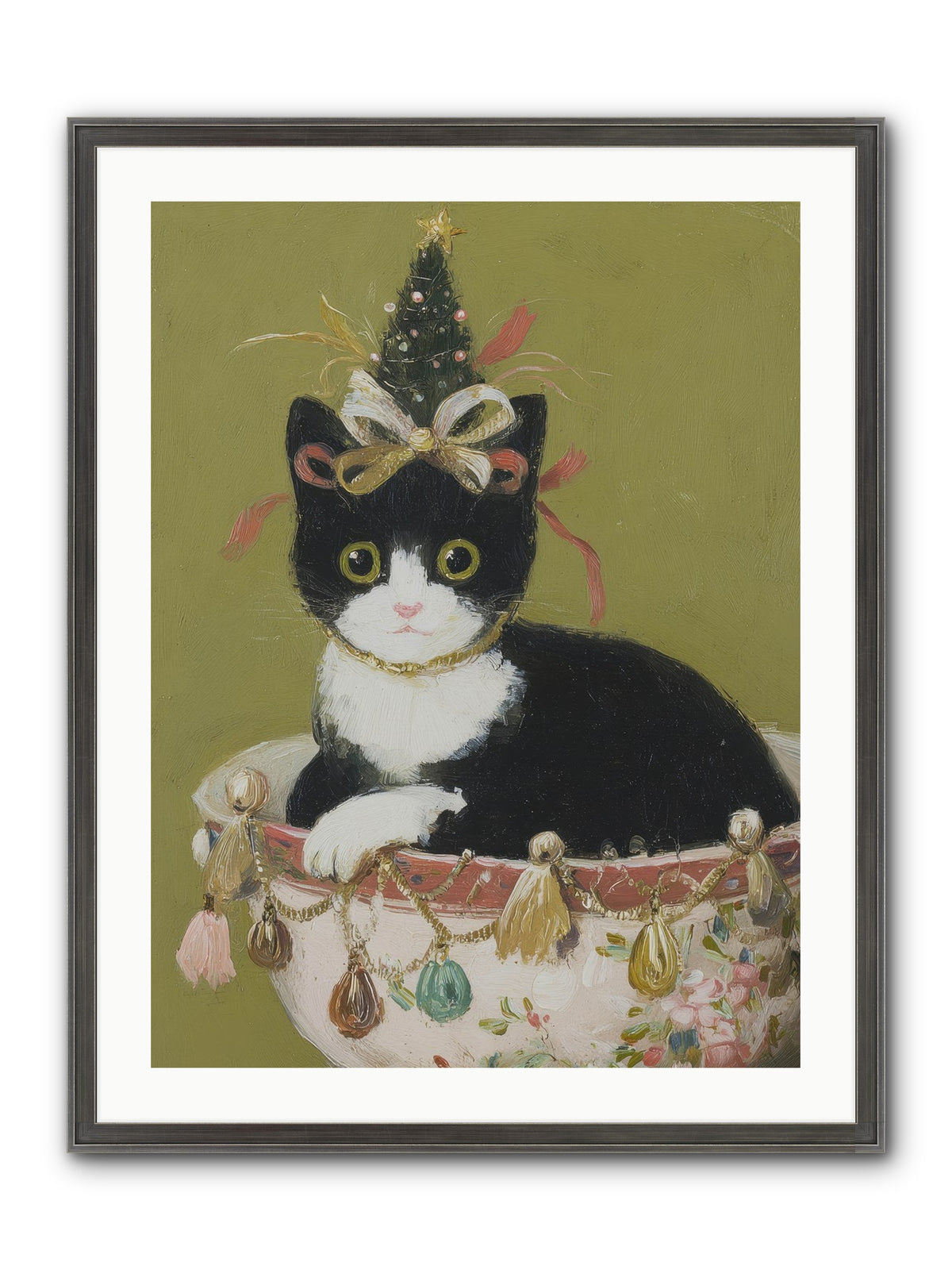 The Tinsel Bandit Framed Print - Slimwoods Black/Silver 24x32