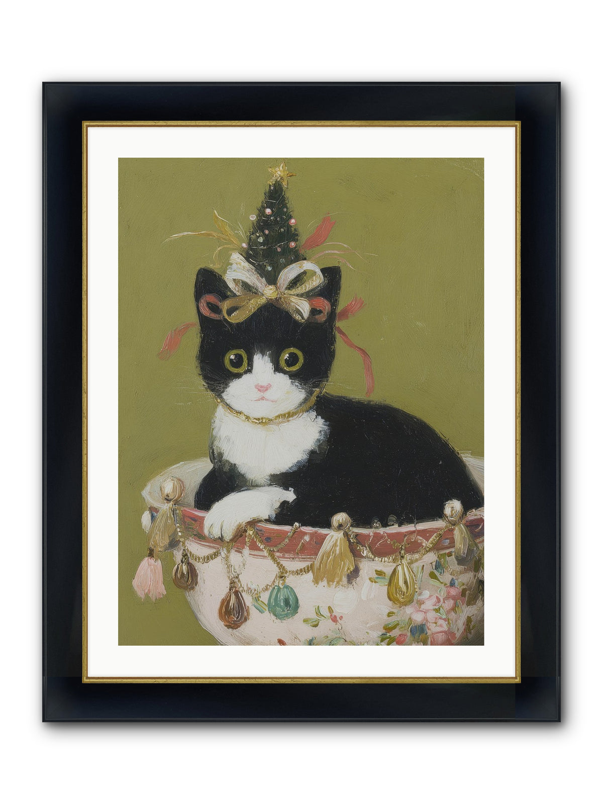The Tinsel Bandit Framed Print - Wide Black w/Gold 24x32