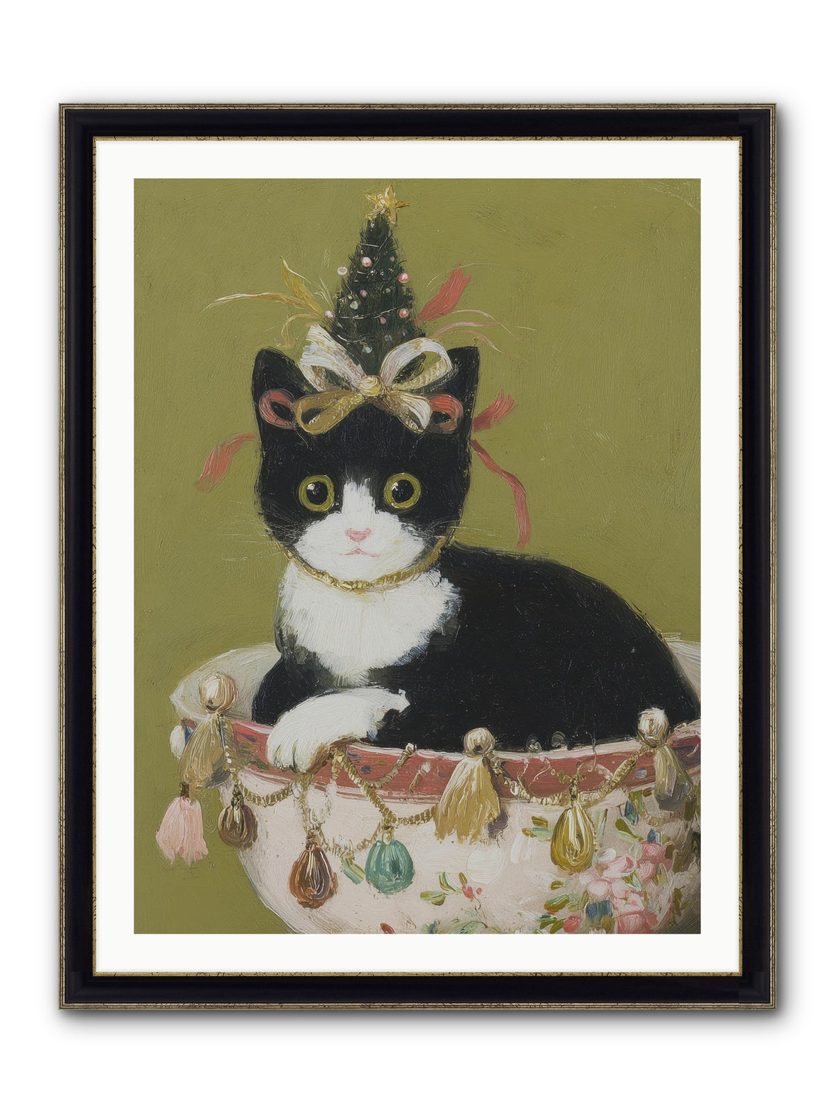 The Tinsel Bandit Framed Print - Black & Gold 30x40