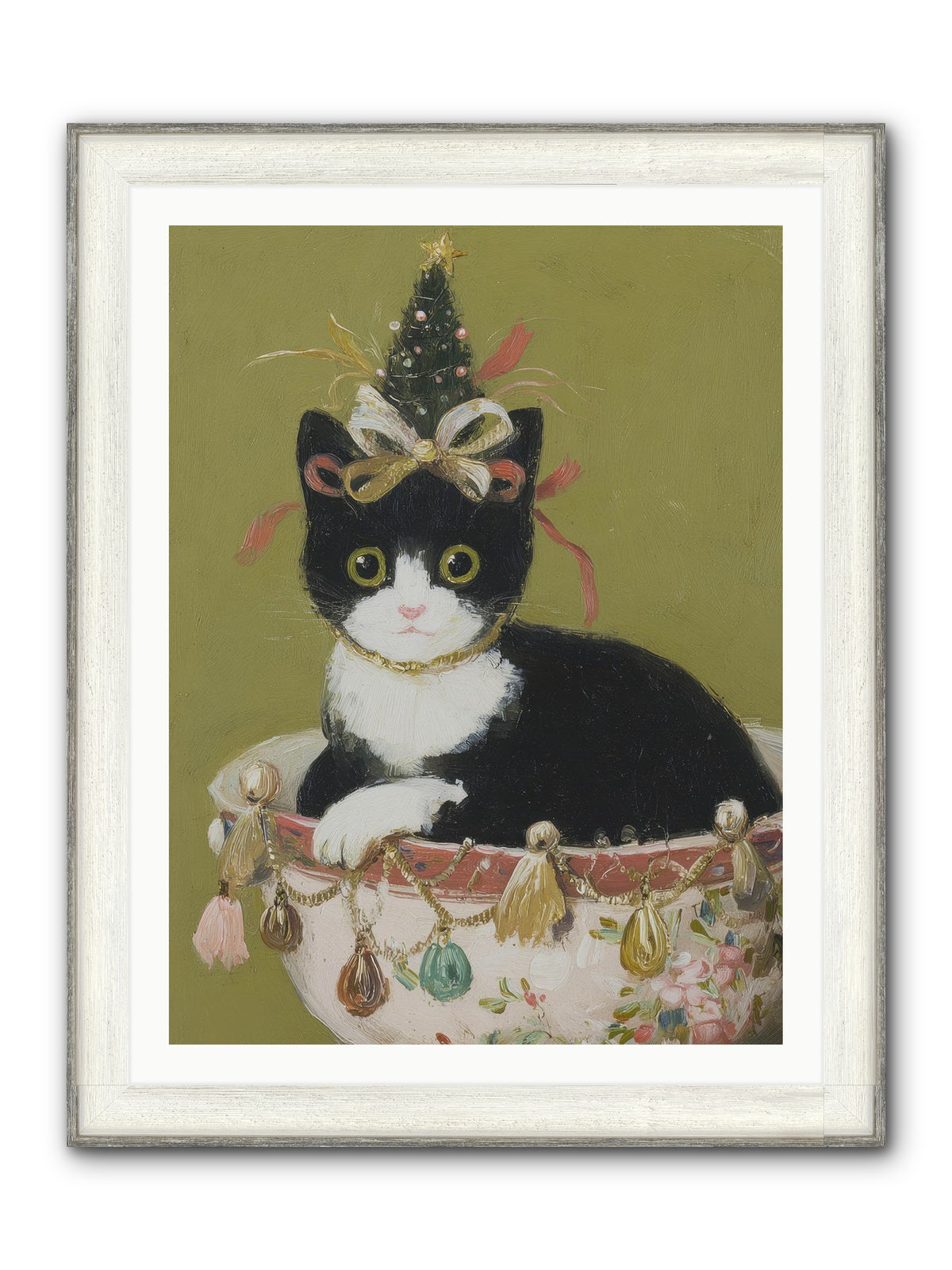 The Tinsel Bandit Framed Print - Driftwood White 30x40