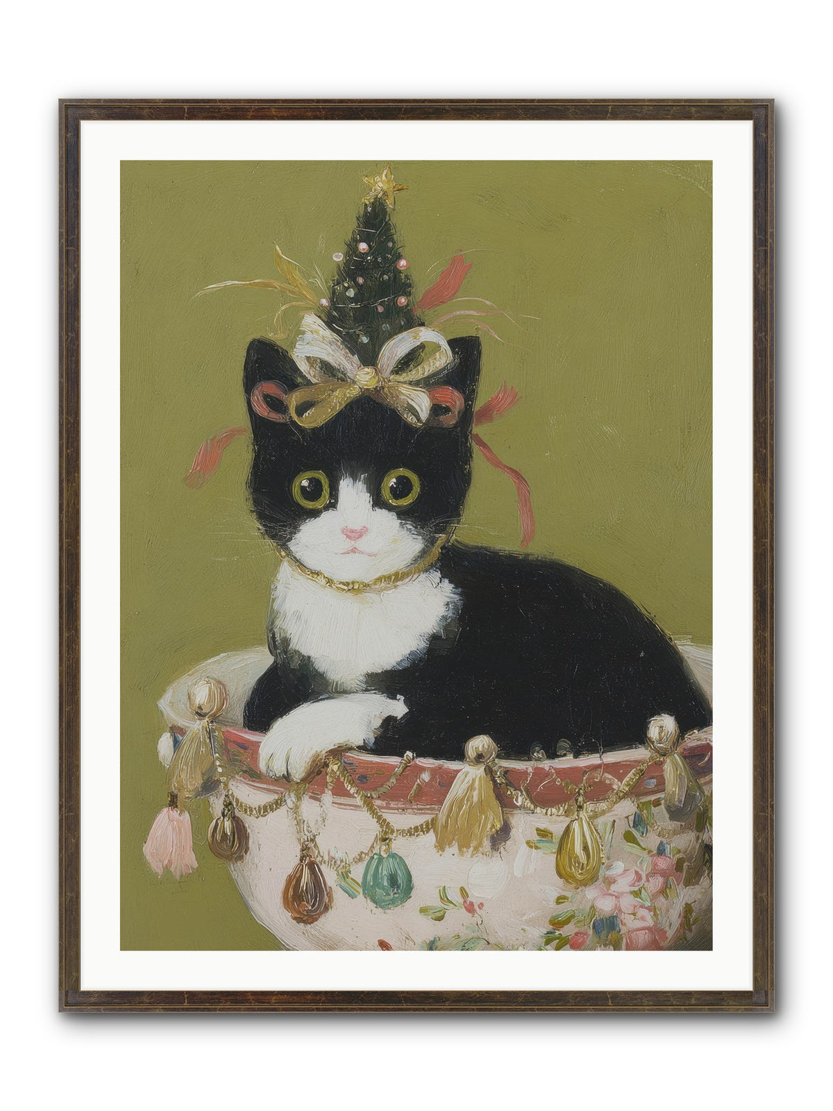 The Tinsel Bandit Framed Print - Slimwoods Black/Gold 30x40