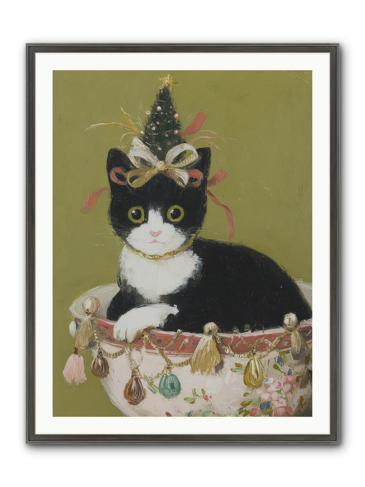 The Tinsel Bandit Framed Print - Slimwoods Black/Silver 30x40