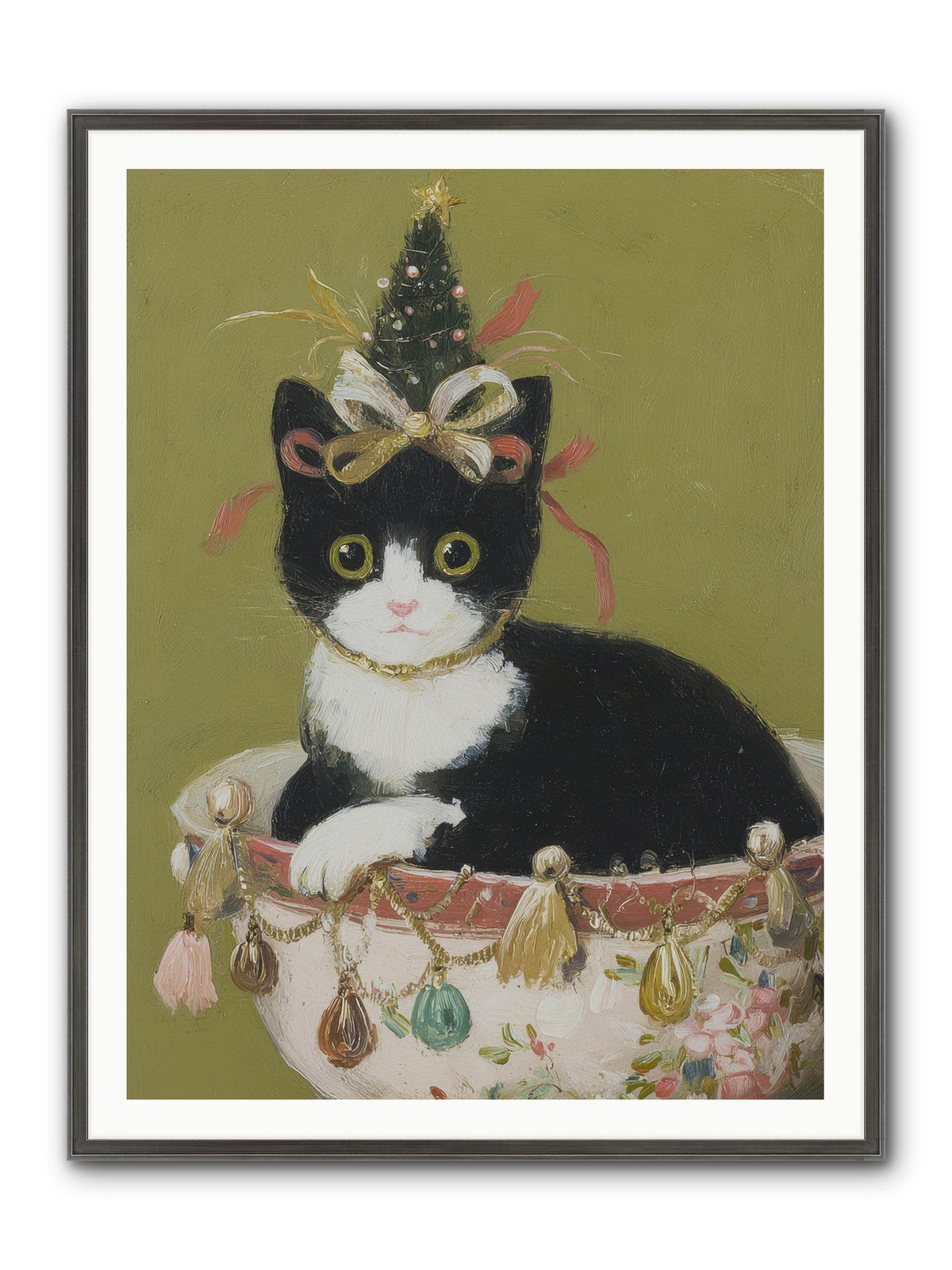 The Tinsel Bandit Framed Print - Slimwoods Black/Silver 36x48
