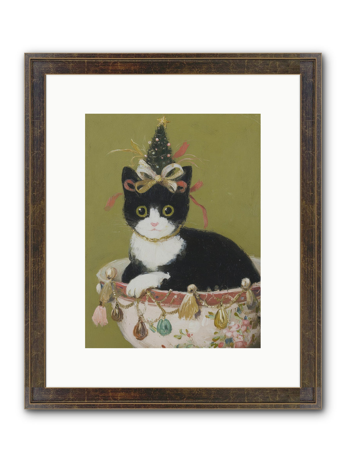 The Tinsel Bandit Framed Print - Slimwoods Black/Gold 9x12