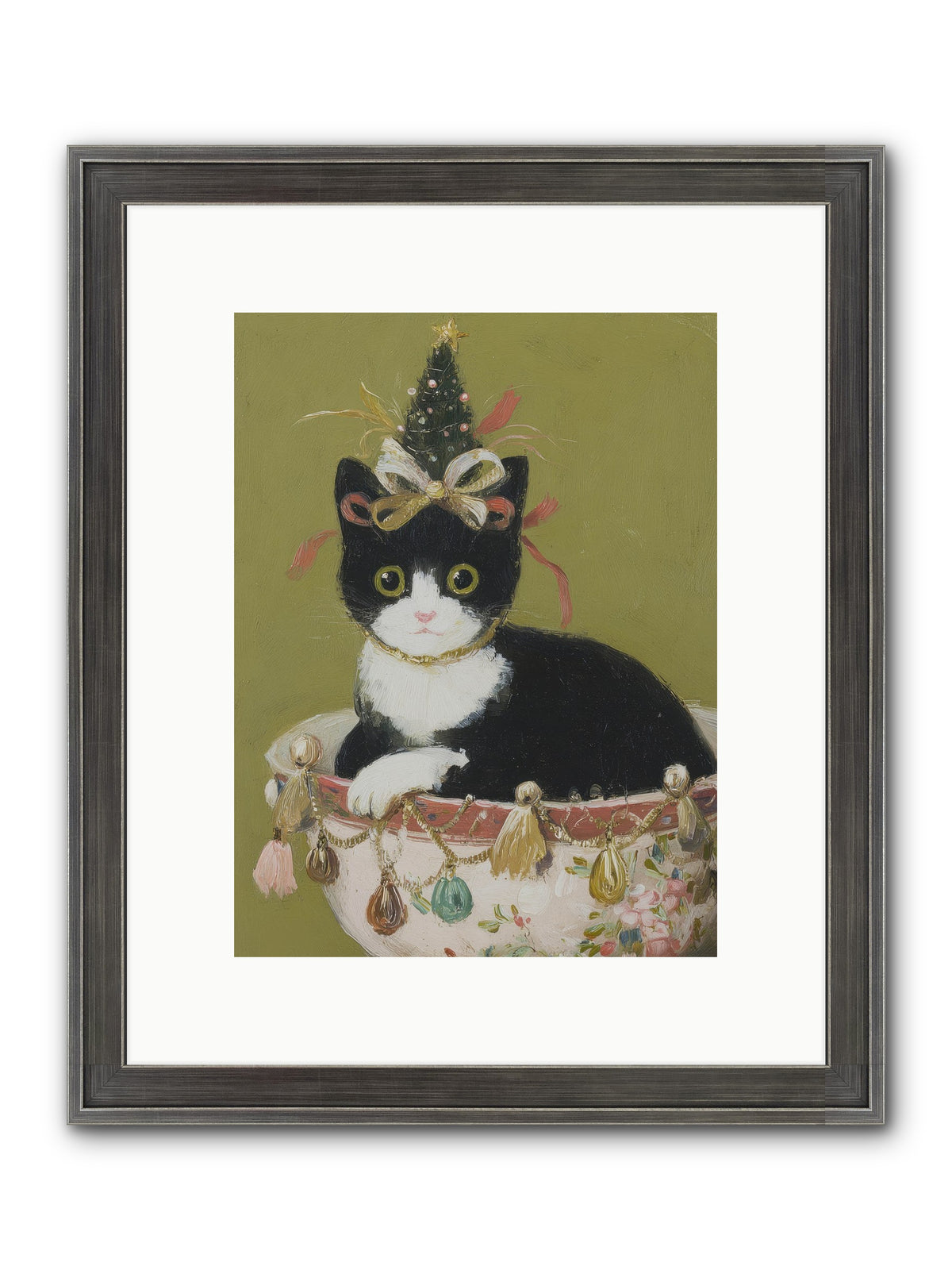 The Tinsel Bandit Framed Print - Slimwoods Black/Silver 9x12