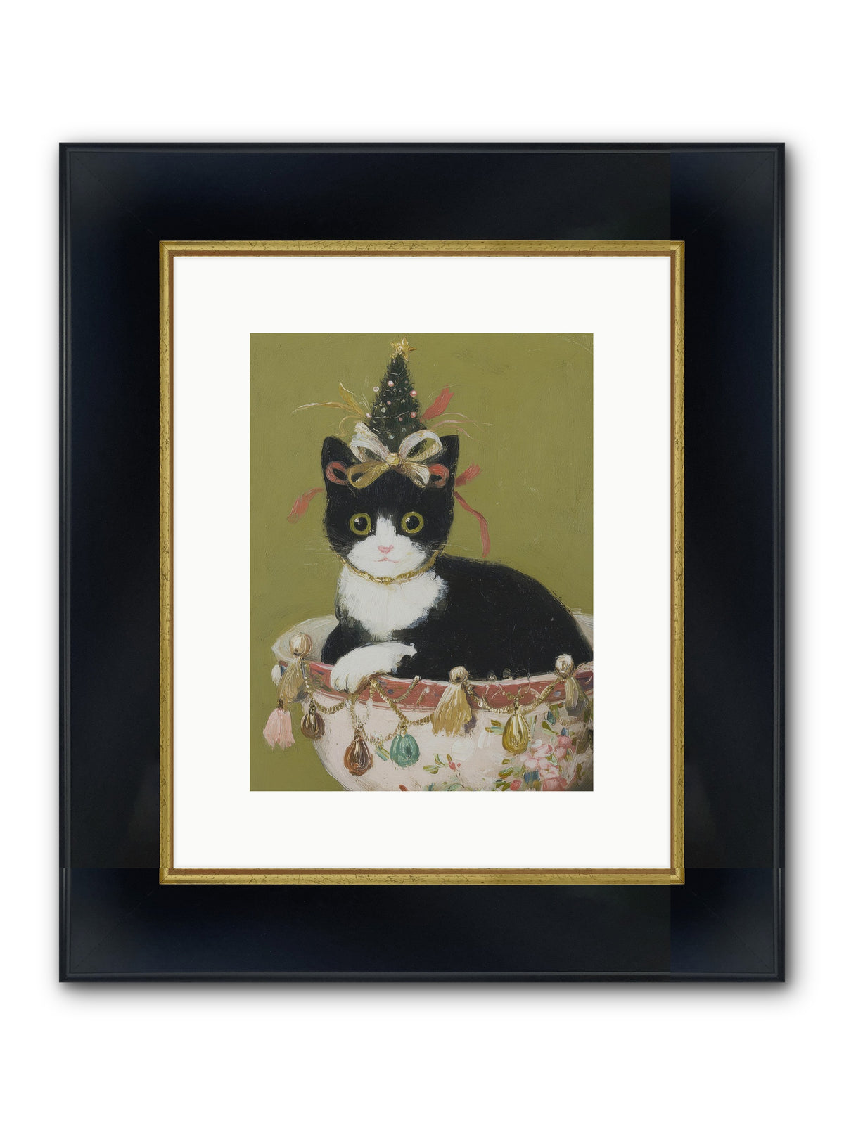 The Tinsel Bandit Framed Print - Wide Black w/Gold 9x12