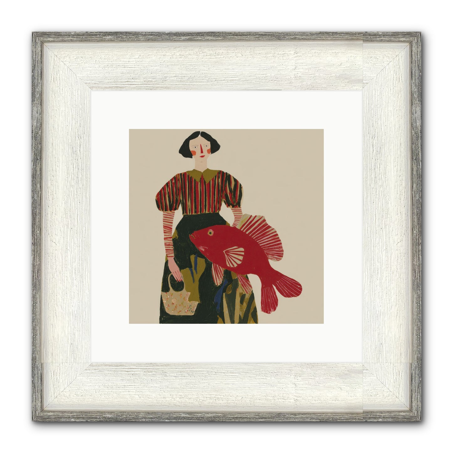 The Traveler Who Never Left Framed Print - Driftwood White 10x10