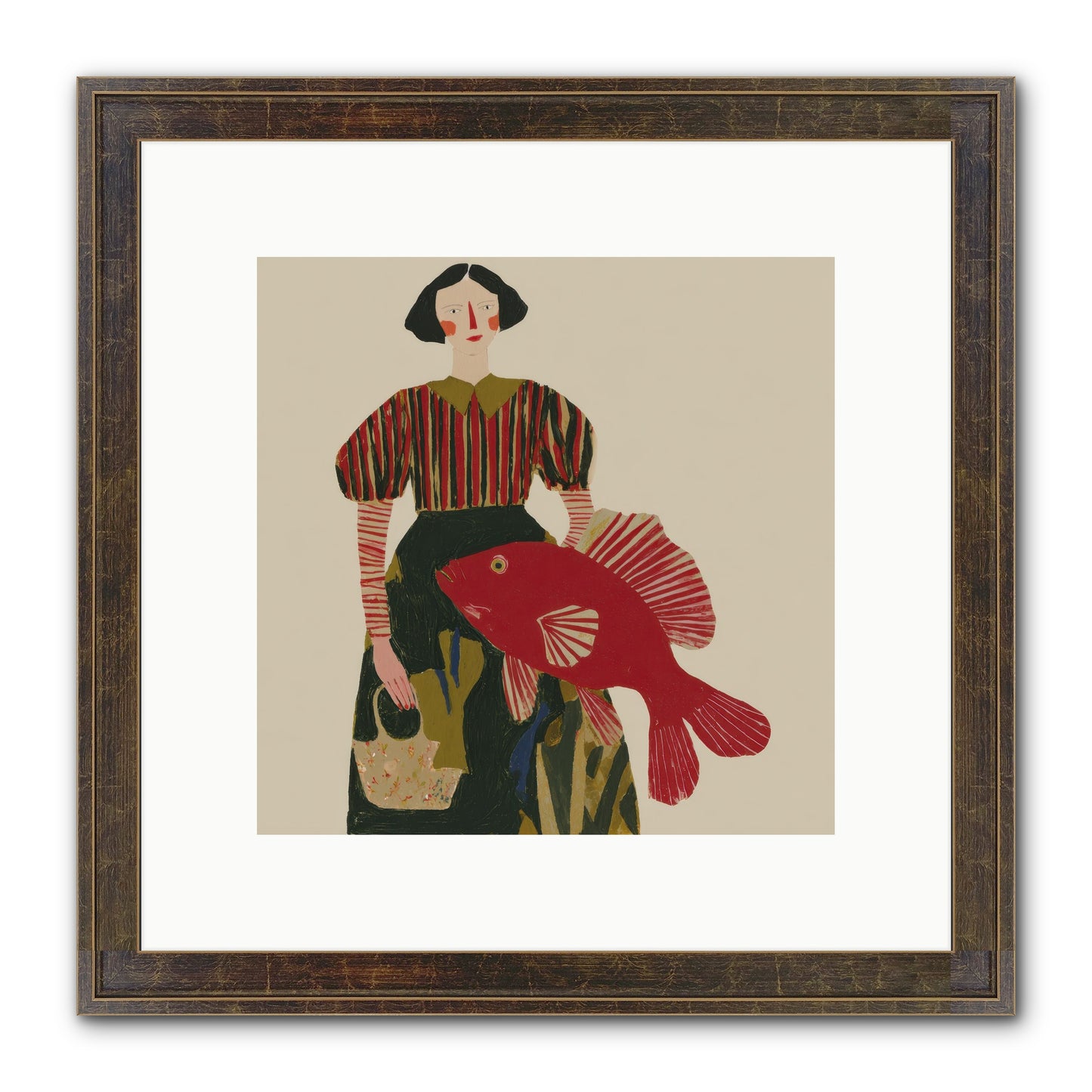 The Traveler Who Never Left Framed Print - Slimwoods Black/Gold 10x10