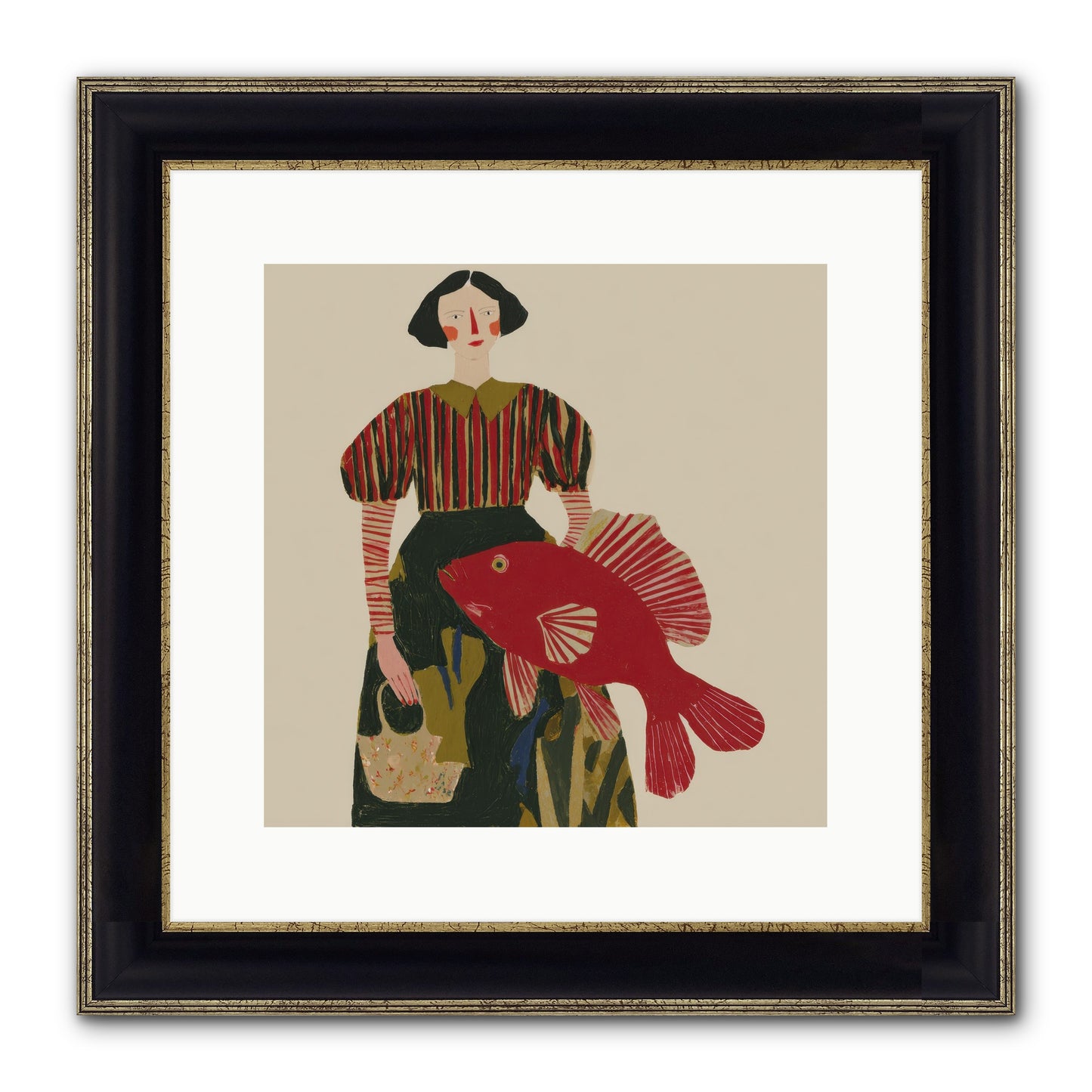 The Traveler Who Never Left Framed Print - Black & Gold 12x12