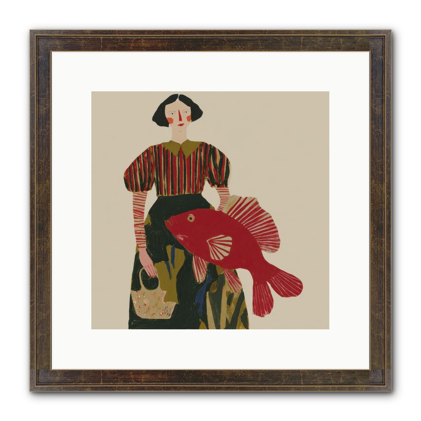 The Traveler Who Never Left Framed Print - Slimwoods Black/Gold 12x12
