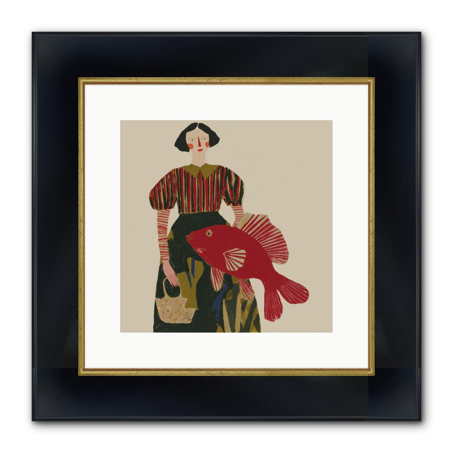 The Traveler Who Never Left Framed Print - Wide Black w/Gold 12x12
