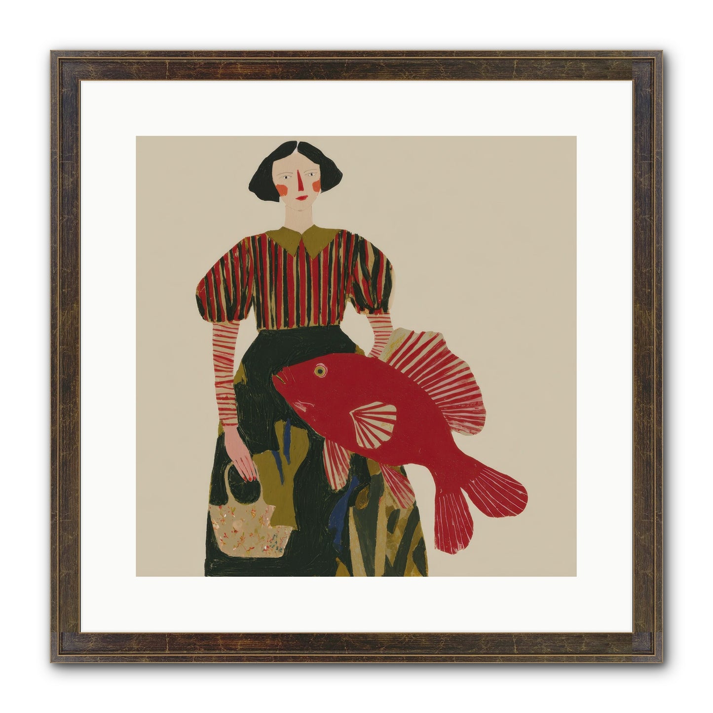 The Traveler Who Never Left Framed Print - Slimwoods Black/Gold 16x16