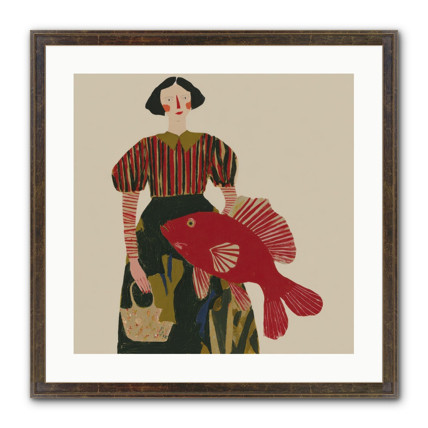 The Traveler Who Never Left Framed Print - Slimwoods Black/Gold 20x20