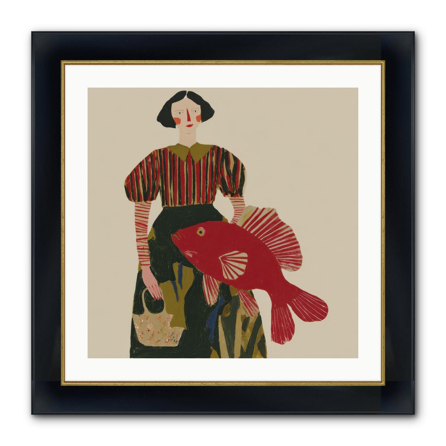 The Traveler Who Never Left Framed Print - Wide Black w/Gold 24x24